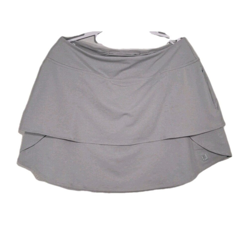 Footjoy Skort Womens XL Gray Layered Golf Tennis Athleisure Pockets New $90